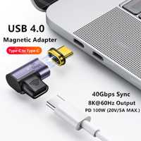 Магнитный адаптер USB4.0 40Gbps, PD 100W, 8К