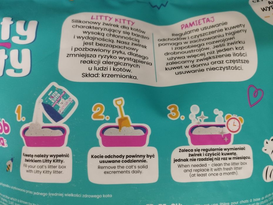 Żwirek silikonowy 3,8l silikonowy