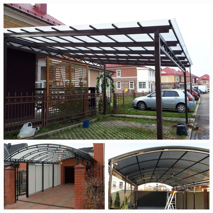 Навес для автомобиля.Козырьки .Для сада,участка .от производителя.