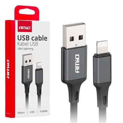 Kabel do ładowania USB-A LIGHTNING IPHONE 2A 100cm