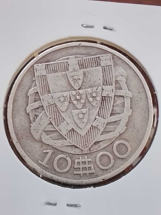 Moeda de 10 escudos de 1932, em prata