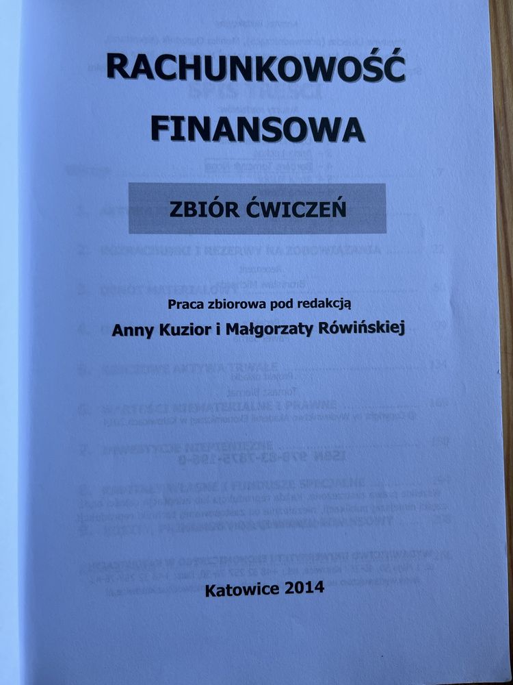 Rachunkowość finansowa. Zbiór ćwiczeń.Kuzior, Rówińska