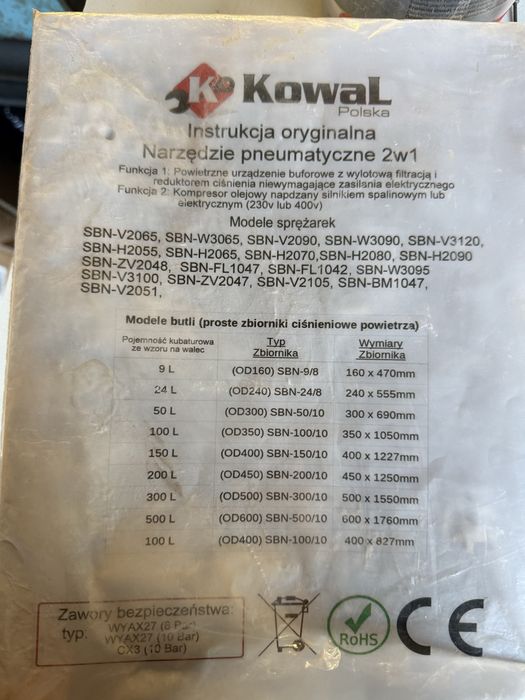 Kompresor KOWAL 100L