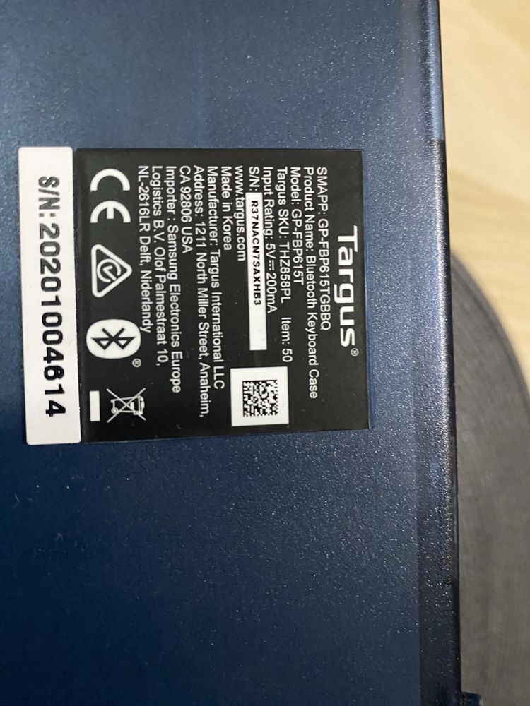 Etiu z kalwiatura BT tableta samsung s6