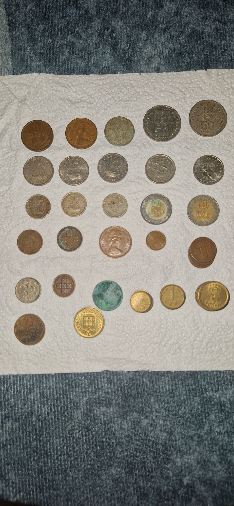 Lote de moedas coleção