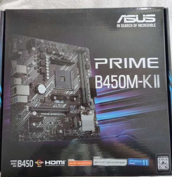 Продам материнскую плату Asus Prime B450M-K II (новая +гарантия)