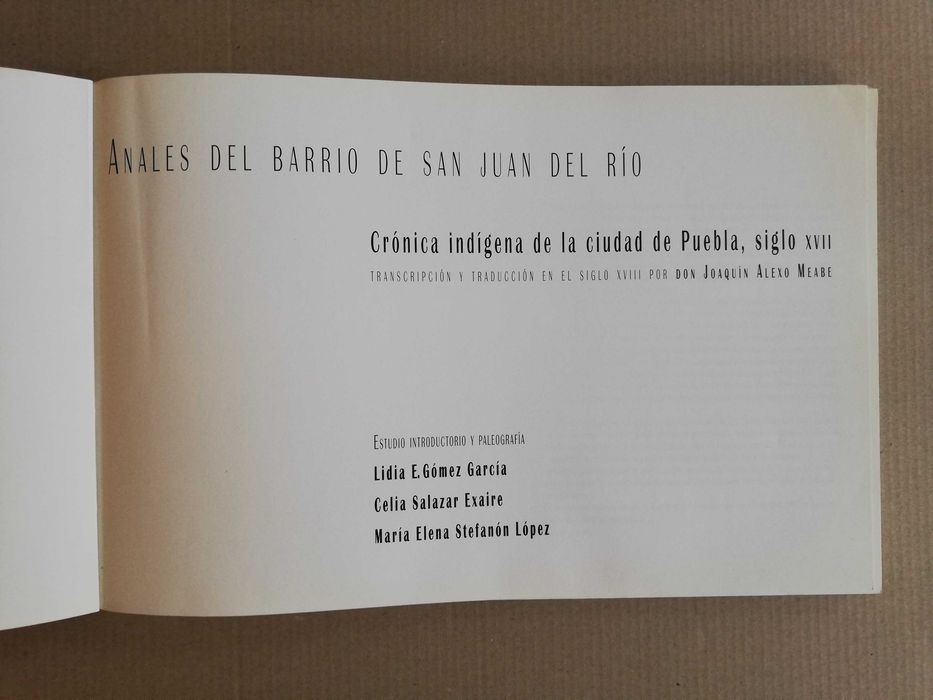 Anales del Barrio de San Juan del Río