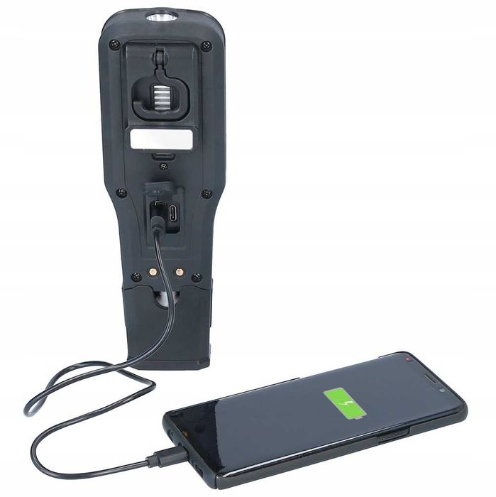 LAMPKA WARSZTATOWA Robocza LED COB Latarka Akumulatorowa Z Bazą Hak