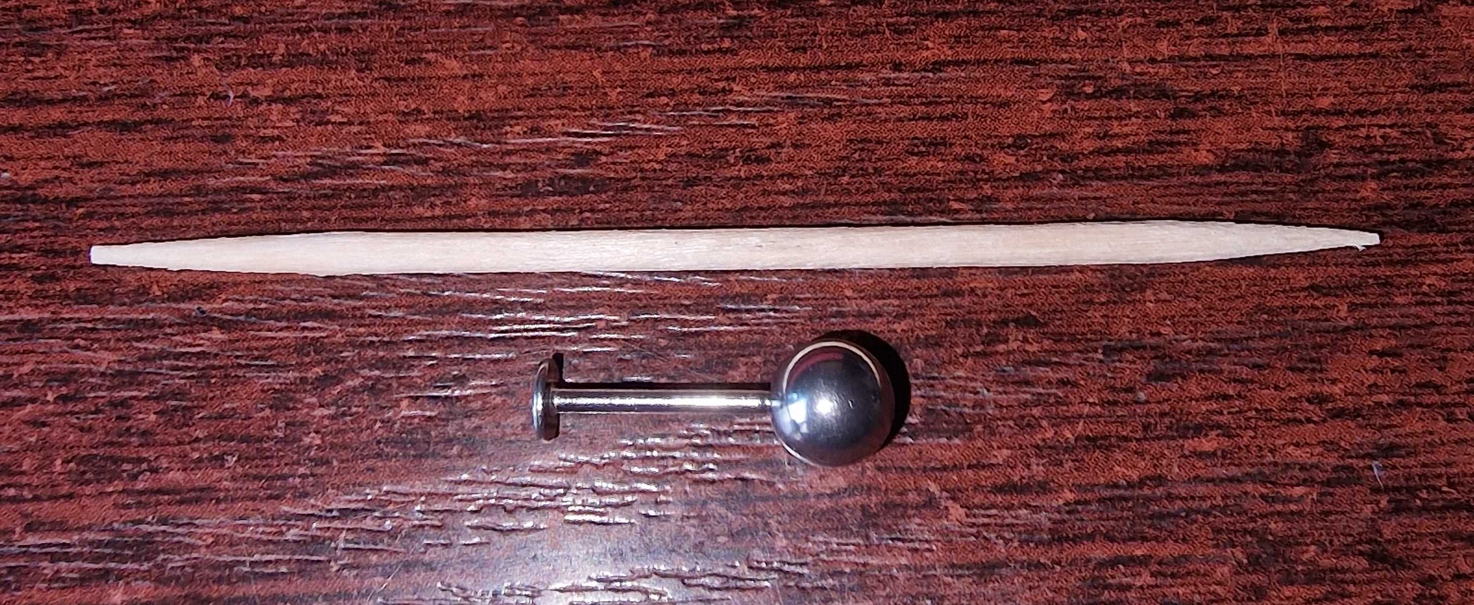 Labret klasyczny 12 mm / 1 mm z kulką 6 mm, tytan piercing