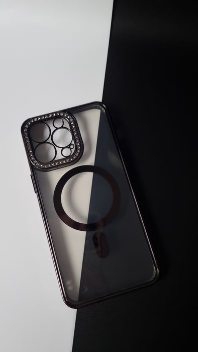 Etui do iPhone 14 Pro Max 5G, plecki błyszczę 2w1 Smukły case z diamen
