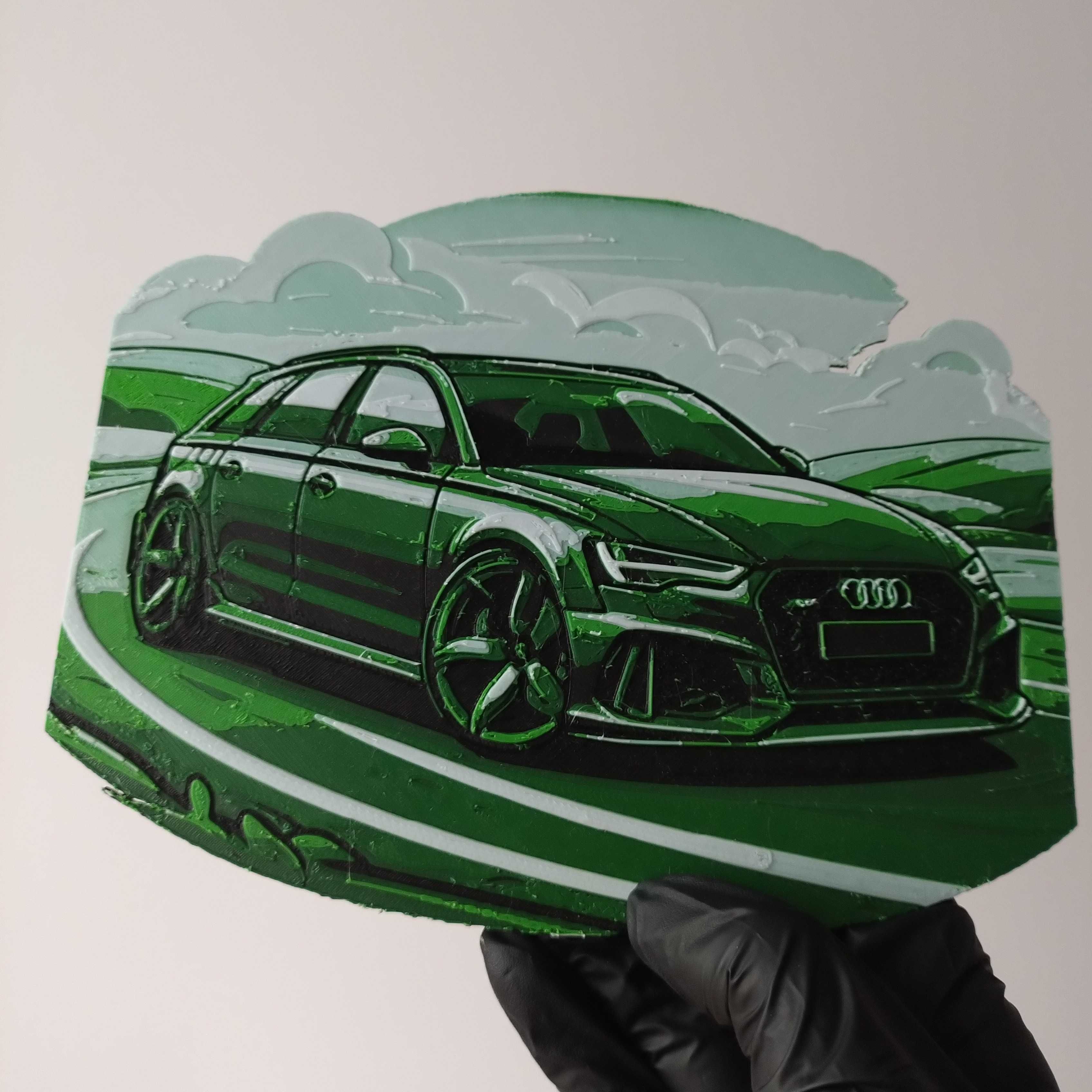 Obraz Audi RS6 hueforge na ścianę meble dekoracja naścienna na prezent