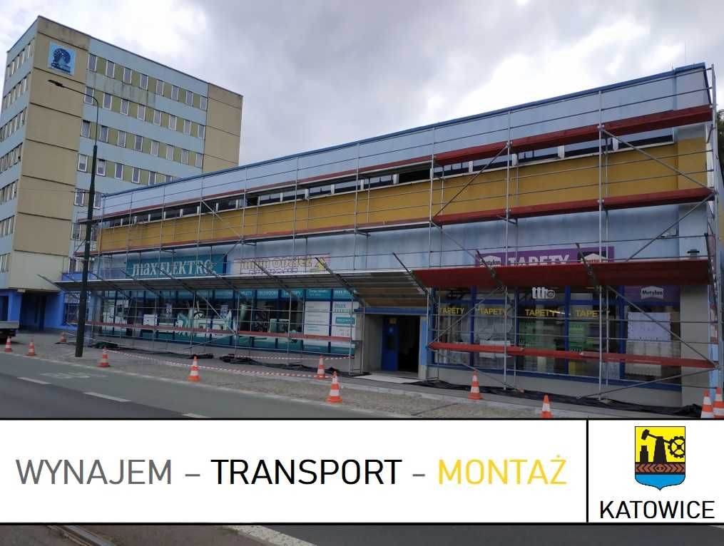 WYNAJEM Katowice - Rusztowanie elewacyjne fasadowe | Transport Montaż