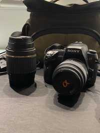 Lustrzanka Sony a500 + obiektyw(Tamron 55-200mm)i torba