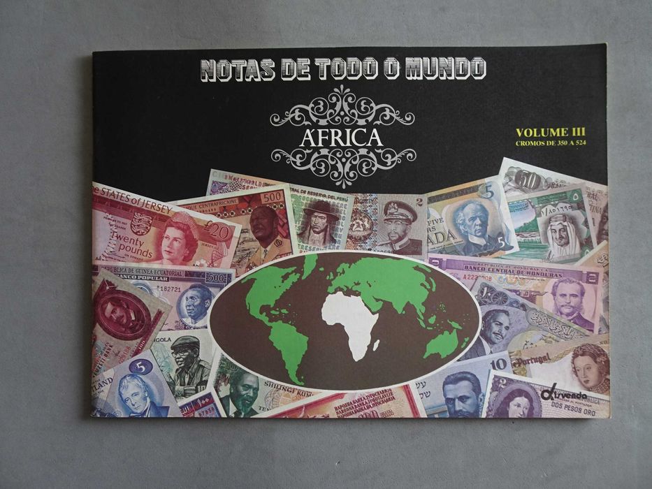 Caderneta de cromos vazia Notas de todo o mundo - Volume III África
