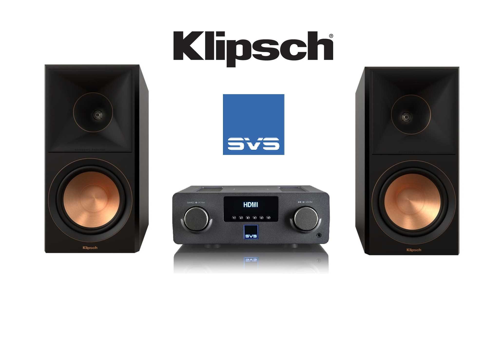 Klipsch RP-600M II Kolumny SVS Prime Pro SOUNDBASE 300W Wzmacniacz