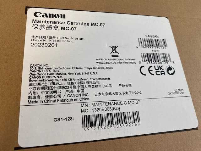 pojemnik ploter  na zużyty toner Canon Catridge MC-07 nowy