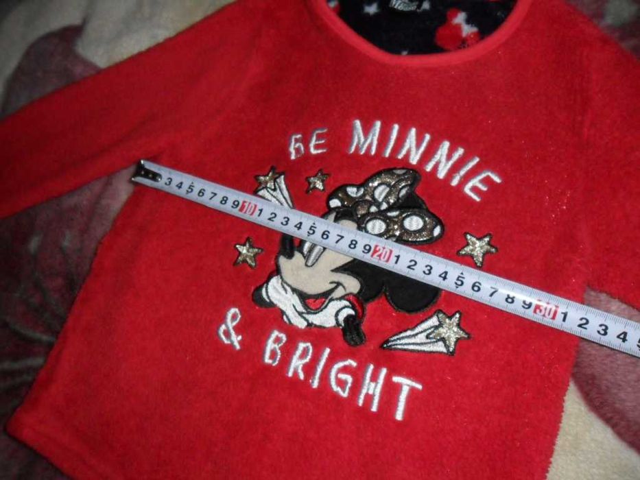Мягкая пушистая пижама Минни 6-7 лет, піжама для дівчинки