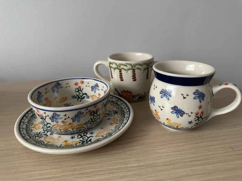 Nowy Zestaw naczyń cermaicznych Ceramika Artystczna Boleslawiec