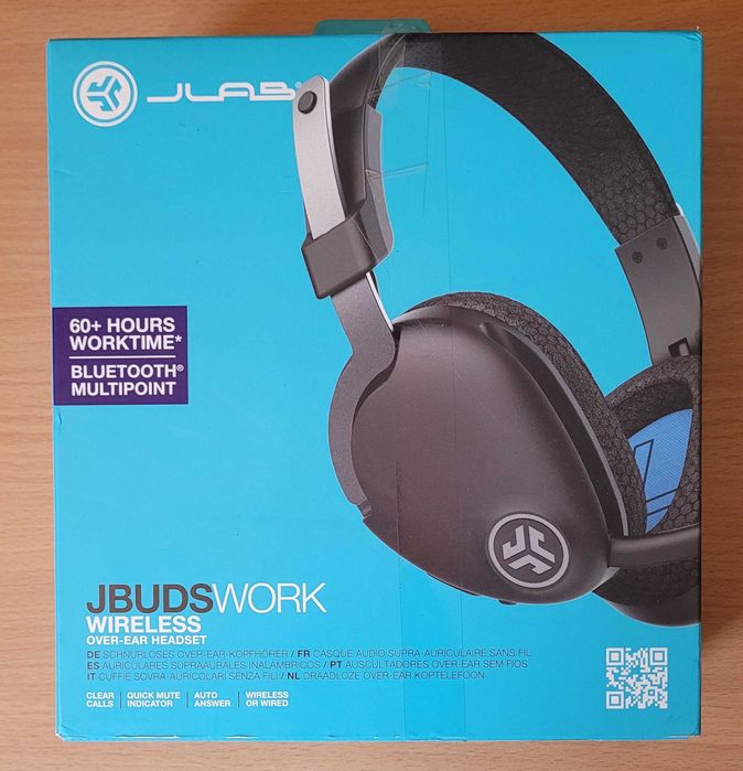 Słuchawki bezprzewodowe nauszne z mikrofonem Bluetooth JLab JBuds Work