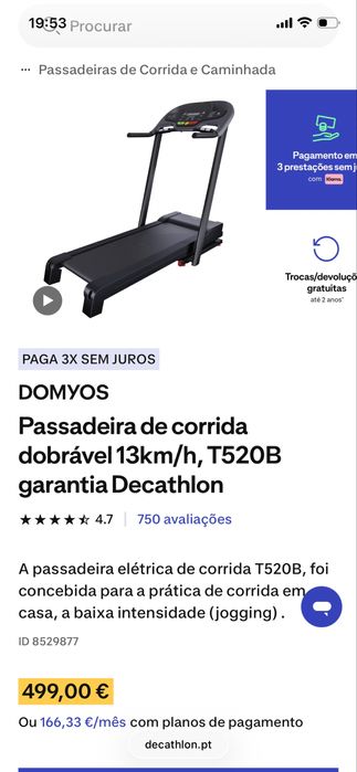 Passadeira t520b dechatlon