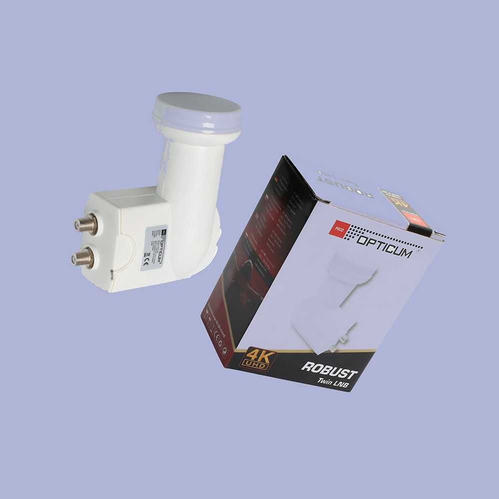 Konwerter Satelitarny Twin LNB 4K UHD (podwójny) Red Opticum Robust