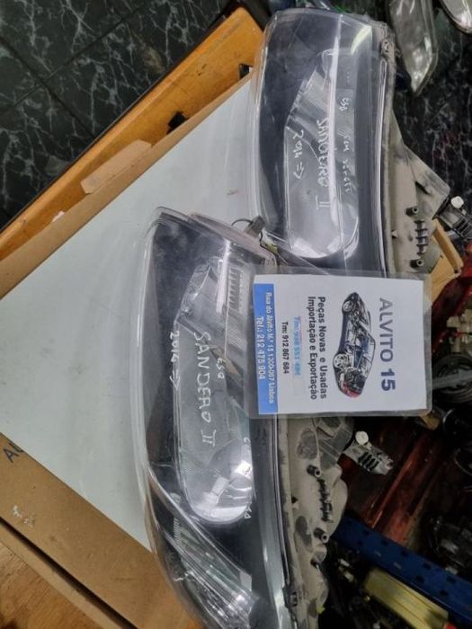 faróis esquerdos Sandero 2014 ...