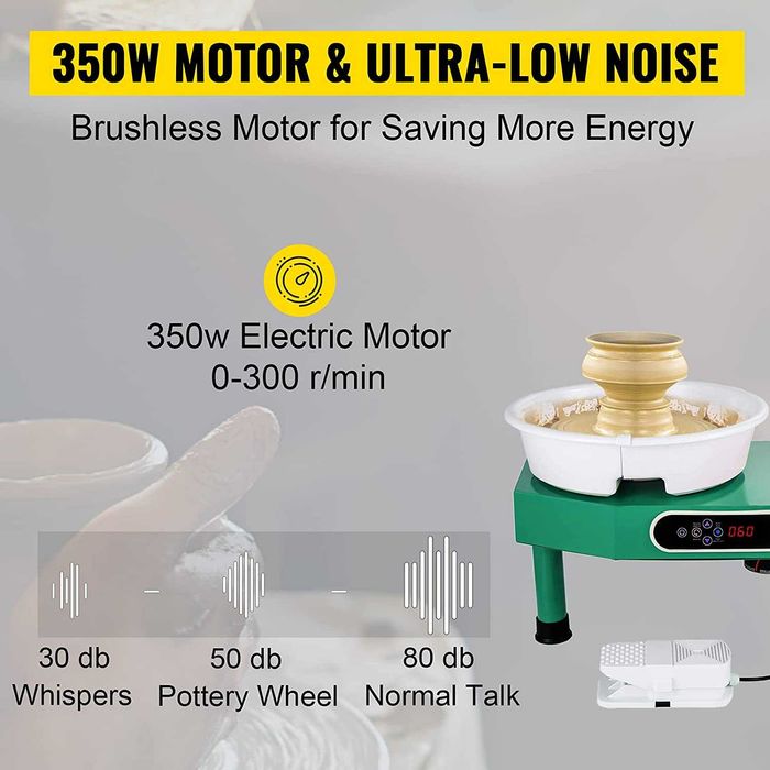 (NOVA) Máquina elétrica de fazer cerâmica 25 cm, 350 W 220 V