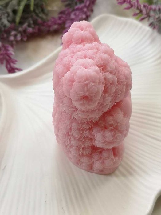 Mydlany miś z sercem podziękowanie upominek Urodziny Dzień Dziecka