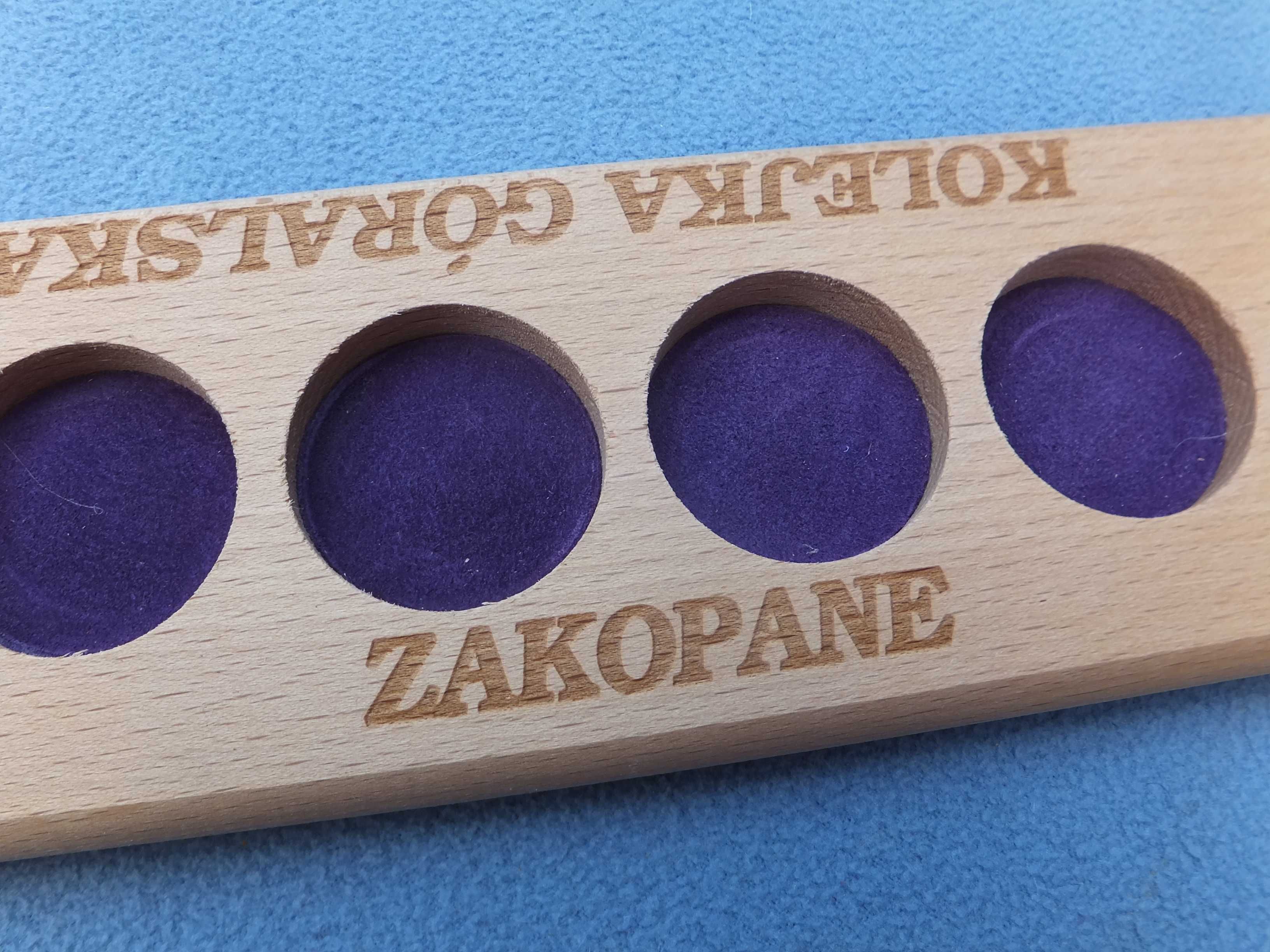 Zestaw kieliszków na desce ZAKOPANE kolejka góralska wódka shoty 6