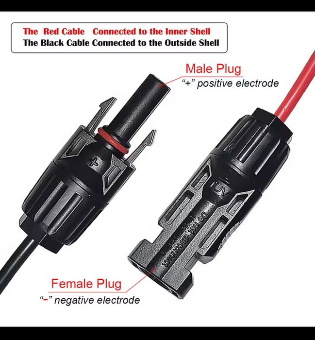 Кабель xt60 female-mc4,для зарядной станции,солнечных панелей,0.6m