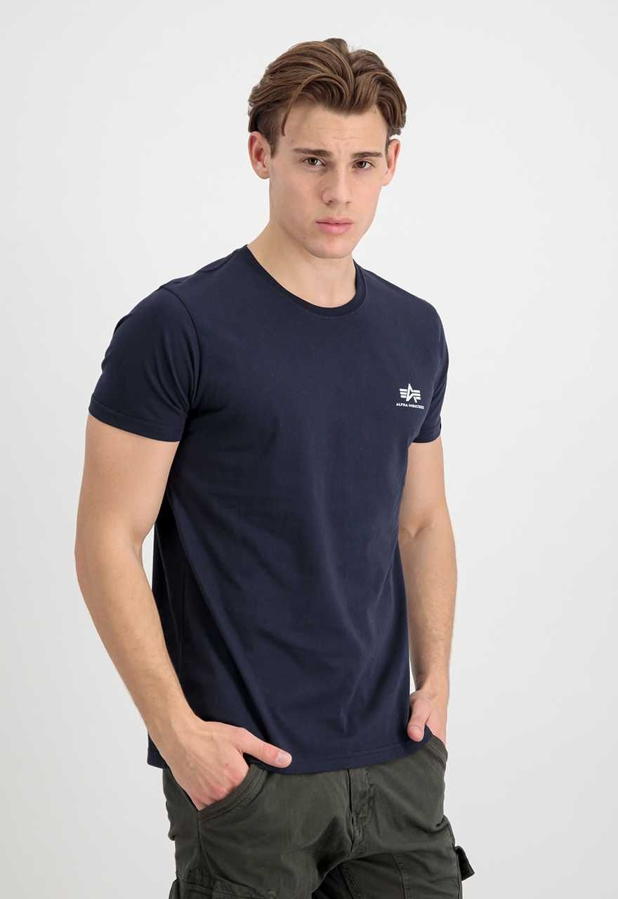 Alpha Industries t-shirt BASIC SMALL LOGO 188505 REP.BLUE