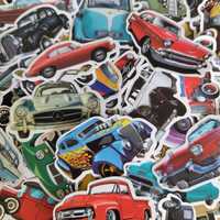 50 Autocolantes Adesivos Stickers Carros Antigos