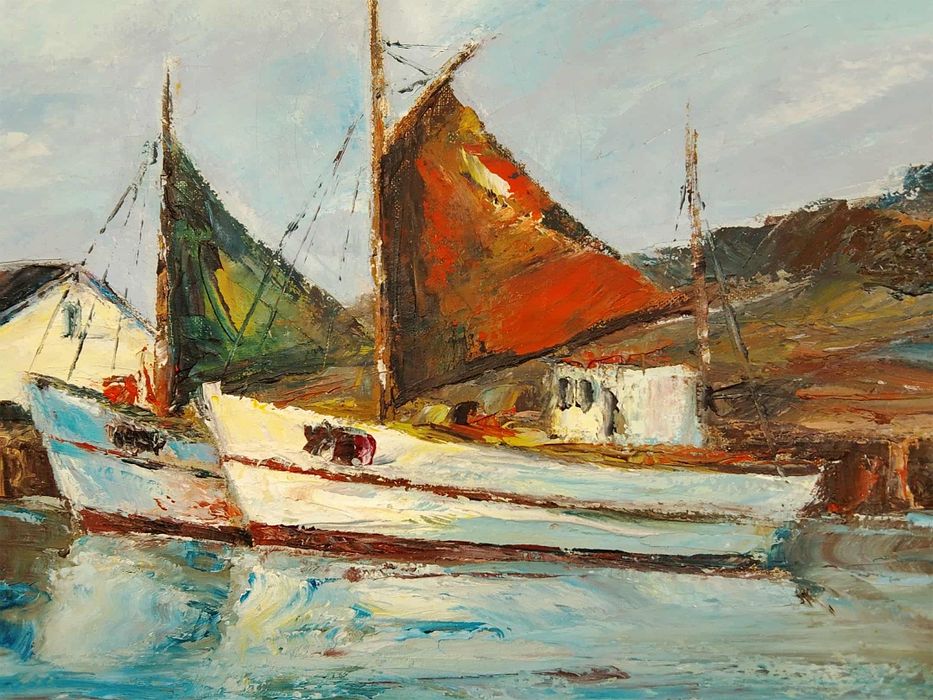 Stary obraz na płótnie Hakon EK Nielsen .