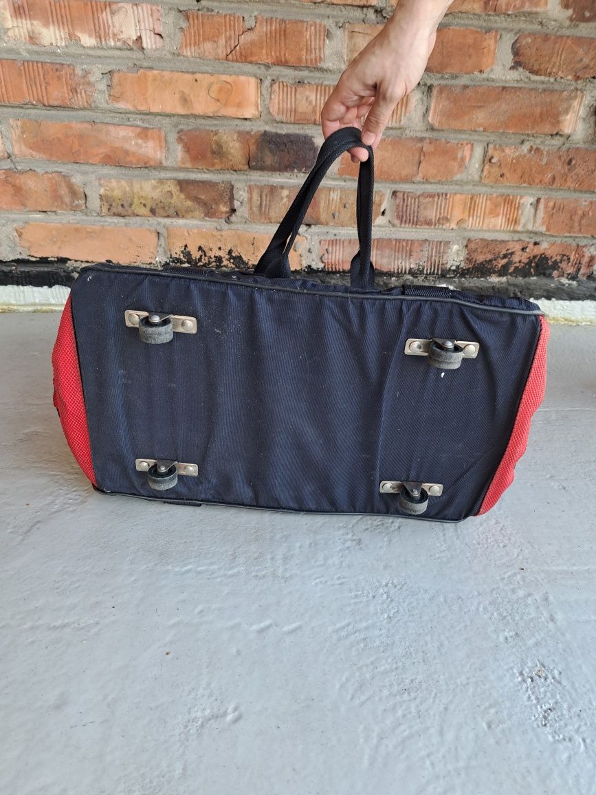 Torba na kółkach PRL wysokość ok 50 cm