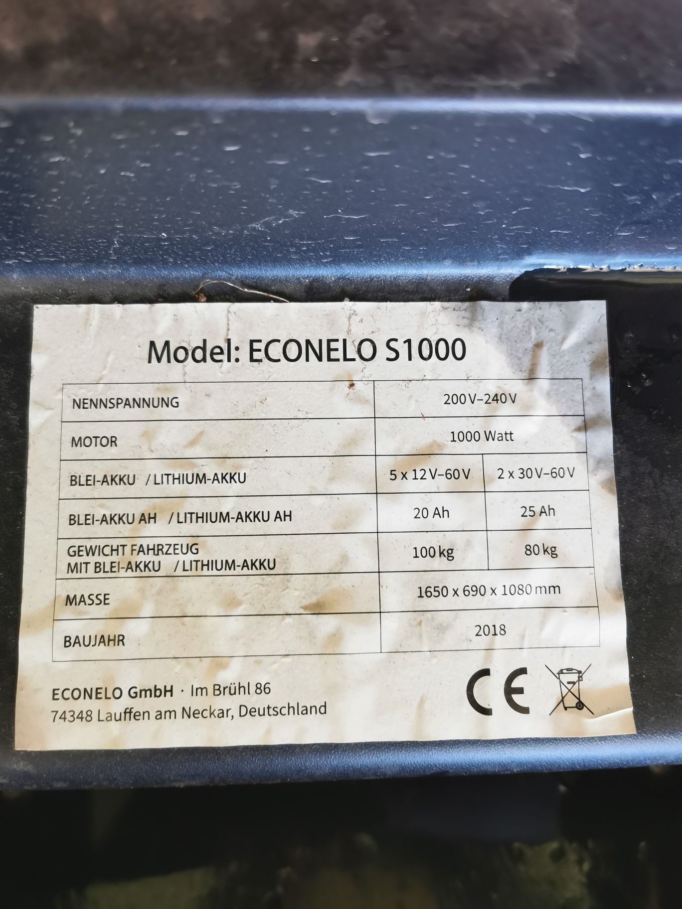 Skuter elektryczny dla seniora, inwalidzki, trzykłowy wózek Econelo S1