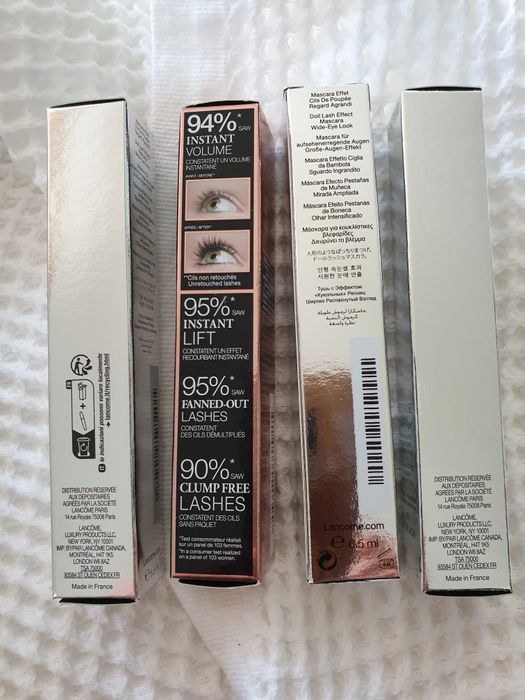 Nowe * głęboki czarny kolor, tusz do rzęs LANCOME , LAURA MERCIER