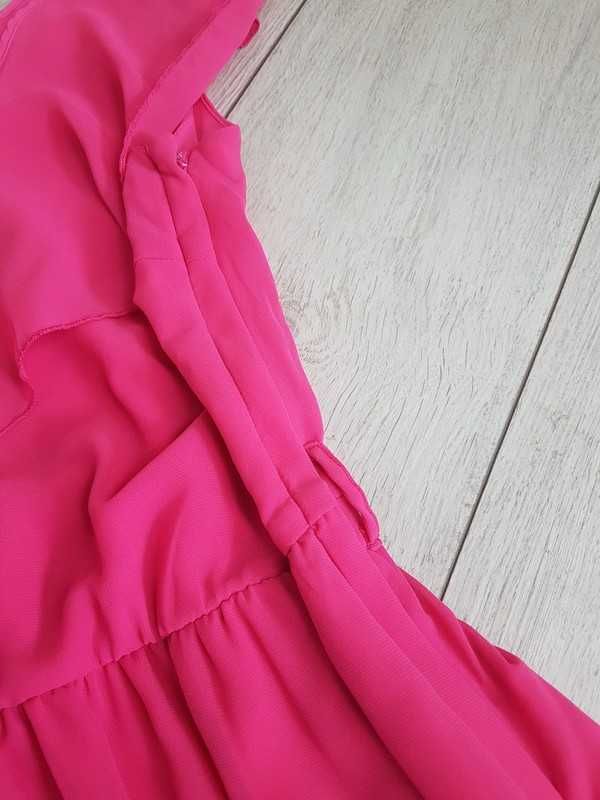 Cubus różowa sukienka na jedno ramię z gumką w pasie 40 L