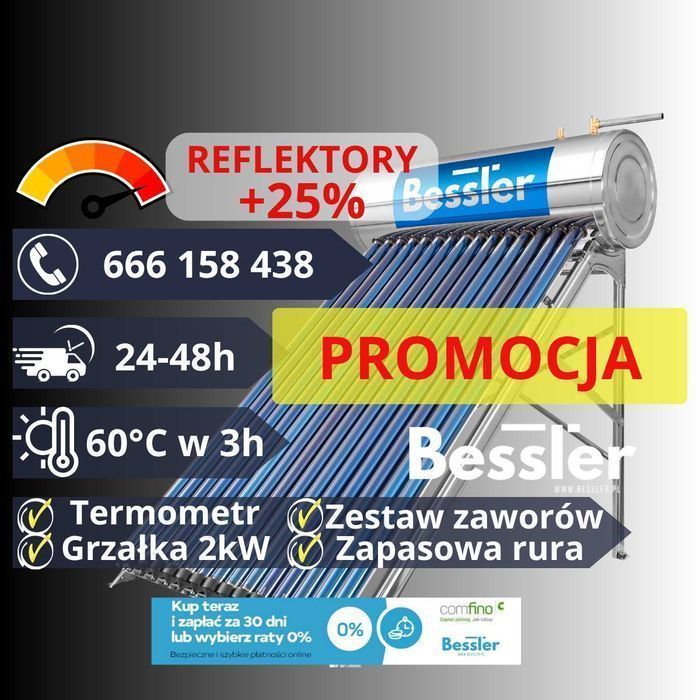 KOLEKTOR słoneczny CIŚNIENIOWY 100l, 150l, 200l, 240l - BESSLER.PL