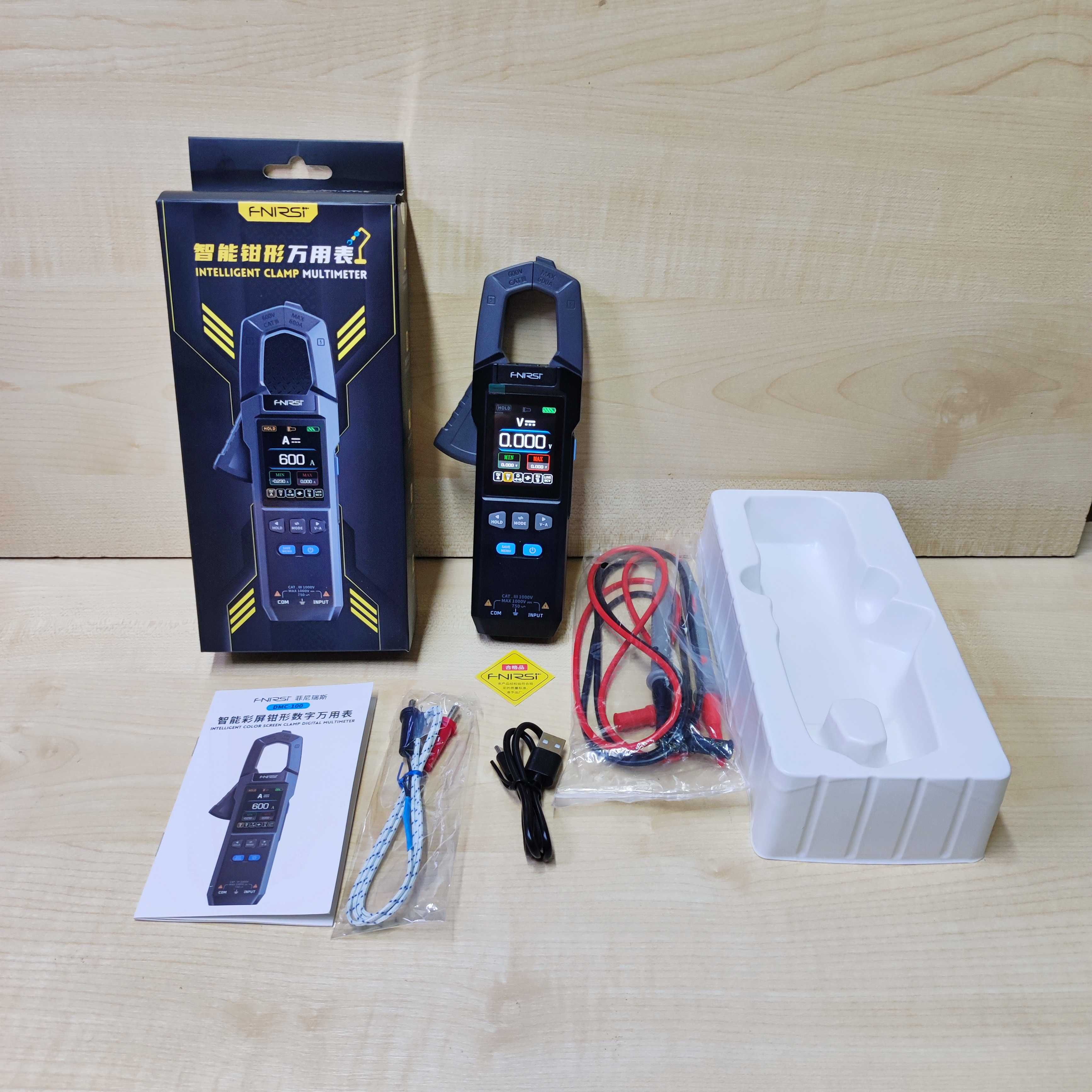 FNIRSI DMC-100 — професійні AC/DC кліщі-мультиметр 600А\10000В