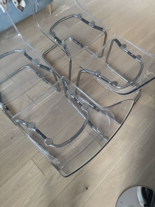 Krzesla przezroczyste Tobias IKEA x2