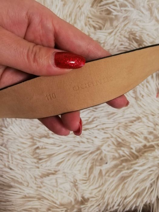 pasek skórzany Ochnik 110 czarny