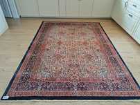 Przepiękny salonowy maszynowo tkany orientalny wełniany dywan 170x240