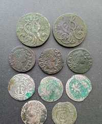 Монеты Польши. Грош 1787, 1789. Три боратинки. Пять солидов