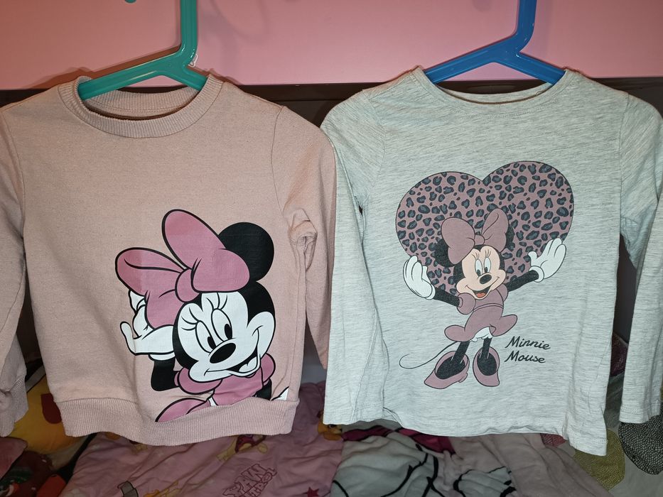 Mega paka Myszka Minnie Disney r. 98/104/110 ciuszki +kocyk + zasłona