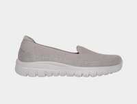 Оригінальні жіночі сліпони skechers / сліпони сірого кольору