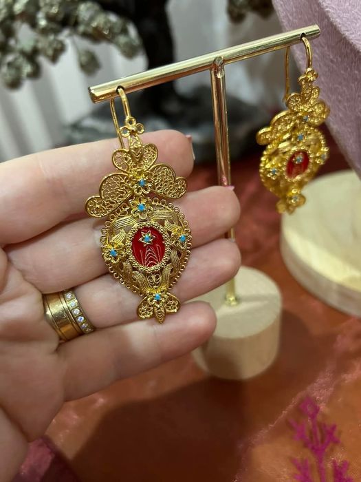 Conjunto custodia e brincos