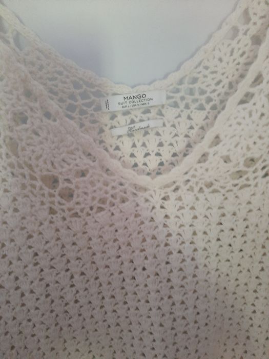 Blusa "vestido"em croche  mango