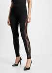 B.P.C legginsy czarne z koronką r.36/38
