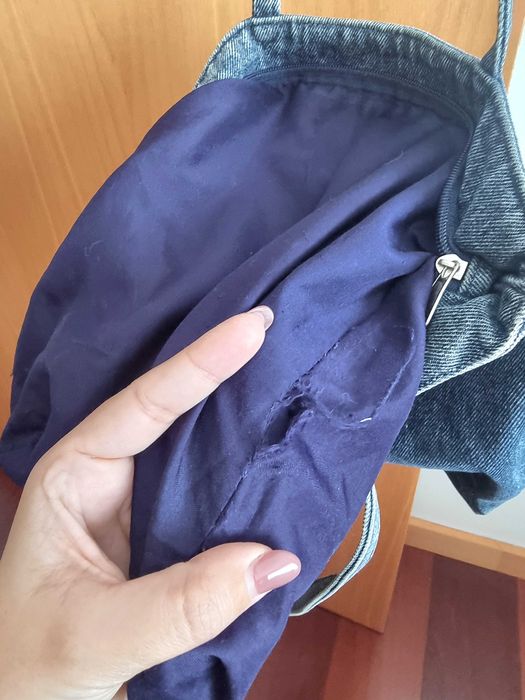 Mala vintage estilo ganga com padrão florido 100% algodão