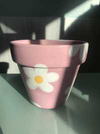 Vaso flores pintado à mão